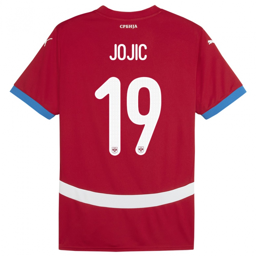 Damen Serbien Nikola Jojic #19 Rot Heimtrikot Trikot 24-26 T-Shirt Österreich