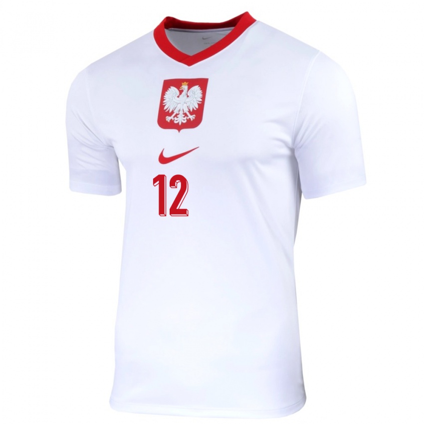 Damen Polen Jakub Stepak #12 Weiß Heimtrikot Trikot 24-26 T-Shirt Österreich