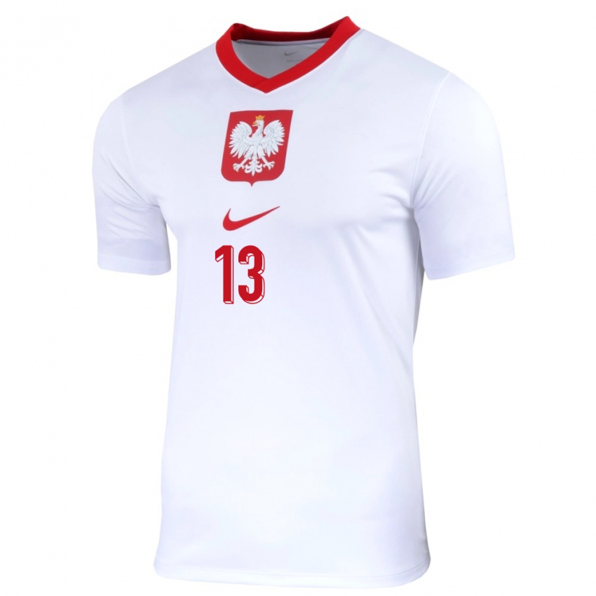 Damen Polen Szymon Zurkowski #13 Weiß Heimtrikot Trikot 24-26 T-Shirt Österreich