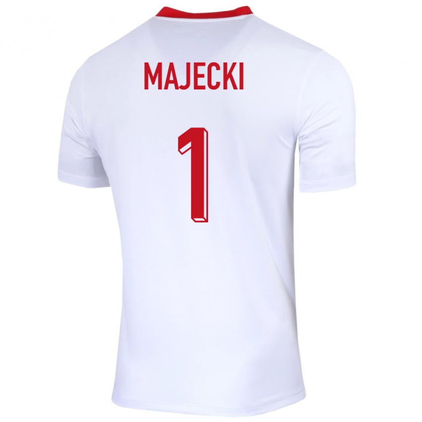 Damen Polen Radoslaw Majecki #1 Weiß Heimtrikot Trikot 24-26 T-Shirt Österreich