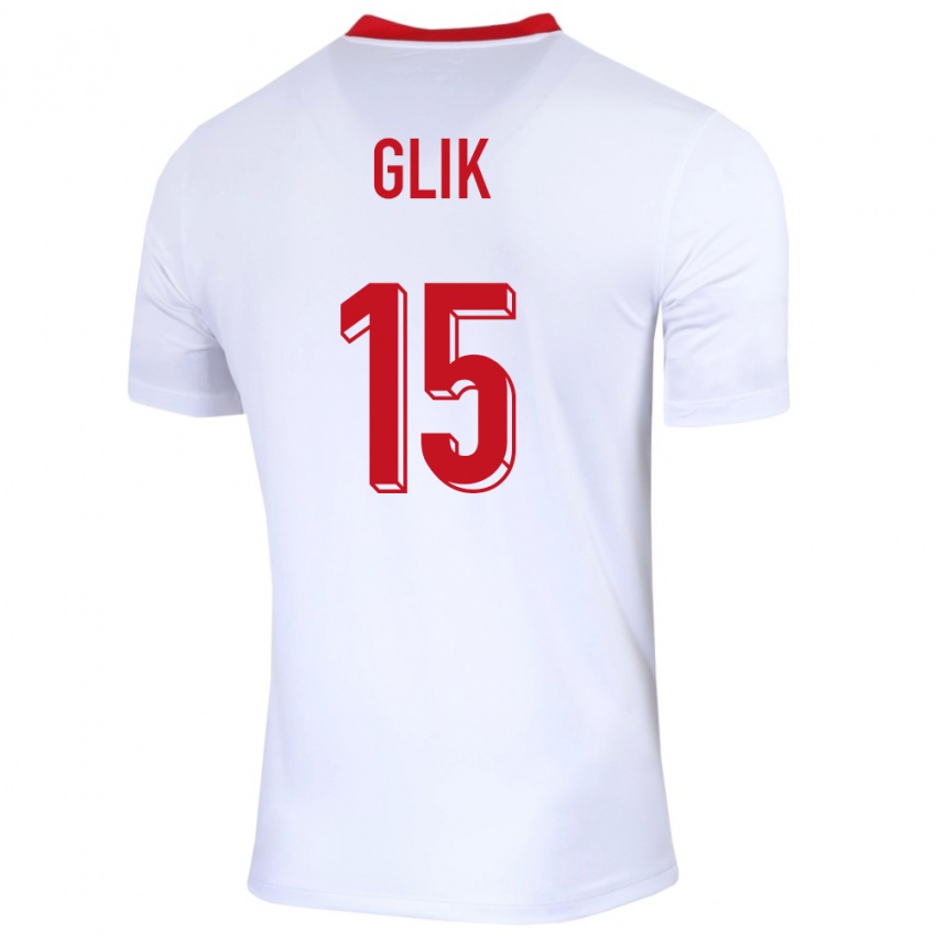 Damen Polen Kamil Glik #15 Weiß Heimtrikot Trikot 24-26 T-Shirt Österreich