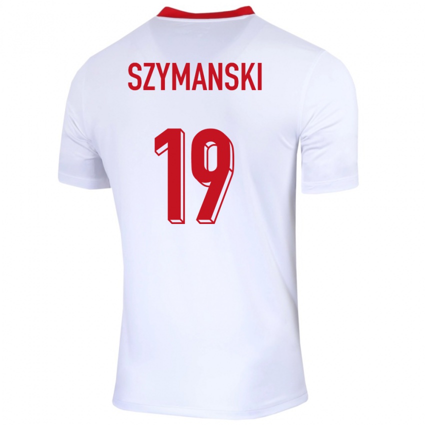 Damen Polen Sebastian Szymanski #19 Weiß Heimtrikot Trikot 24-26 T-Shirt Österreich