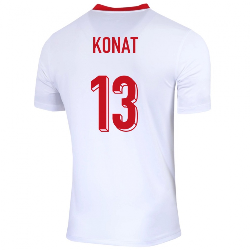 Damen Polen Katarzyna Konat #13 Weiß Heimtrikot Trikot 24-26 T-Shirt Österreich