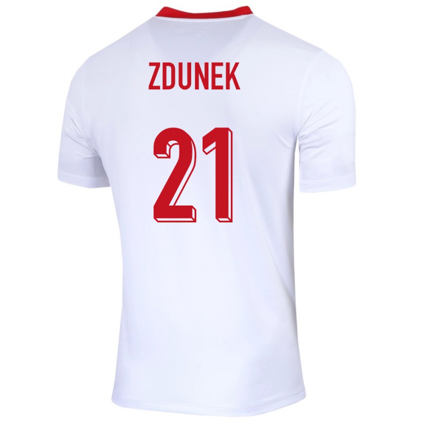 Damen Polen Emilia Zdunek #21 Weiß Heimtrikot Trikot 24-26 T-Shirt Österreich