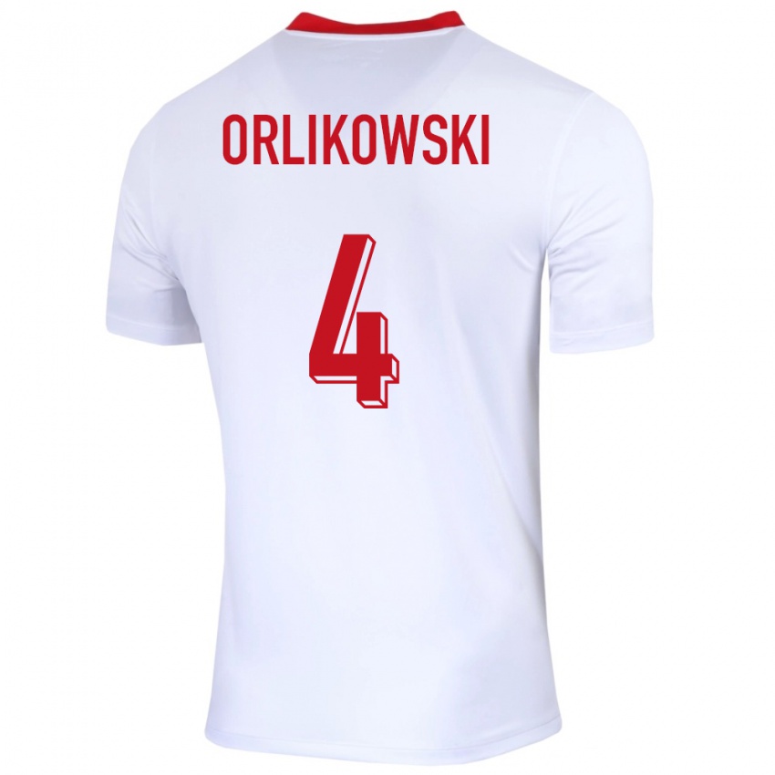 Damen Polen Igor Orlikowski #4 Weiß Heimtrikot Trikot 24-26 T-Shirt Österreich