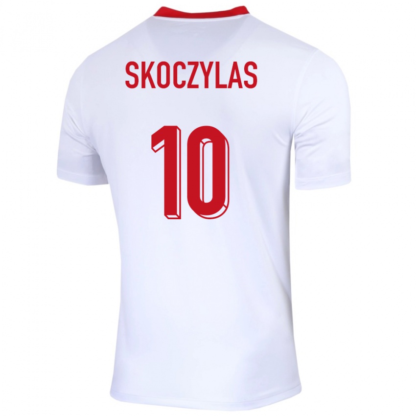 Damen Polen Mateusz Skoczylas #10 Weiß Heimtrikot Trikot 24-26 T-Shirt Österreich