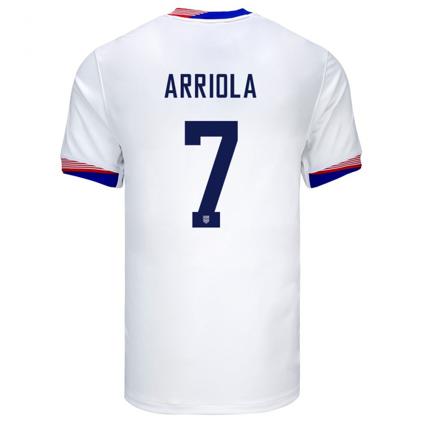 Damen Vereinigte Staaten Paul Arriola #7 Weiß Heimtrikot Trikot 24-26 T-Shirt Österreich