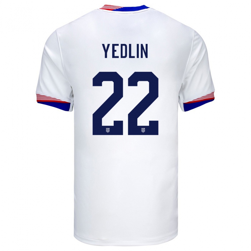 Damen Vereinigte Staaten Deandre Yedlin #22 Weiß Heimtrikot Trikot 24-26 T-Shirt Österreich
