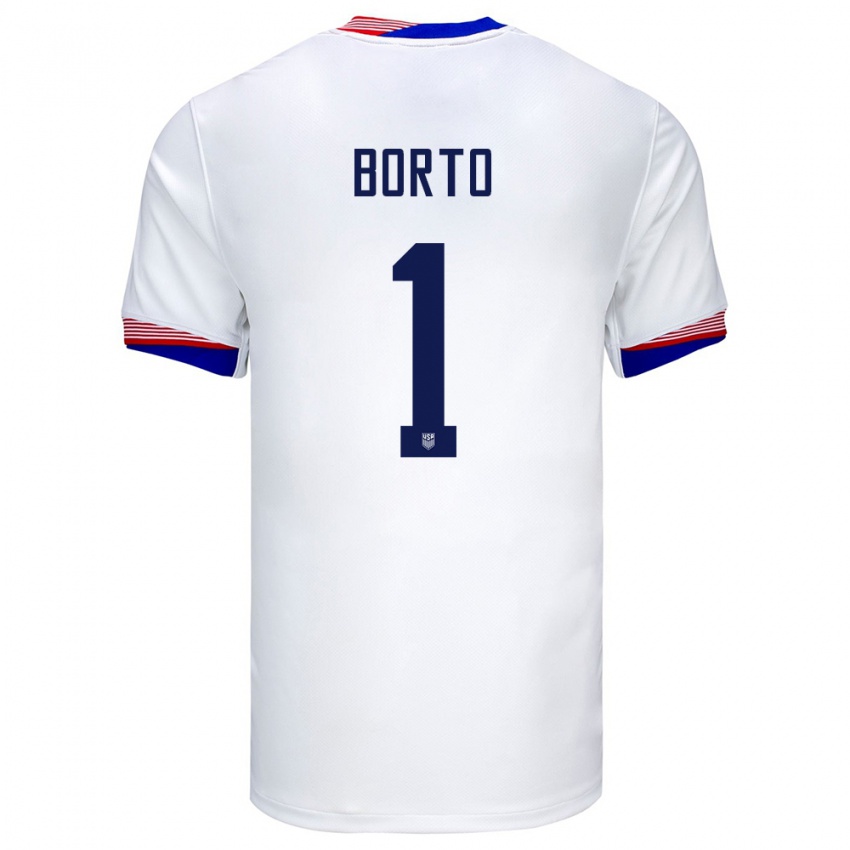Damen Vereinigte Staaten Alexander Borto #1 Weiß Heimtrikot Trikot 24-26 T-Shirt Österreich