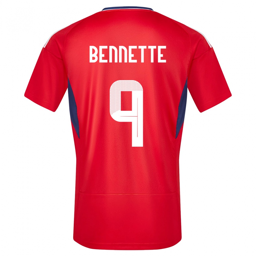 Damen Costa Rica Jewison Bennette #9 Rot Heimtrikot Trikot 24-26 T-Shirt Österreich
