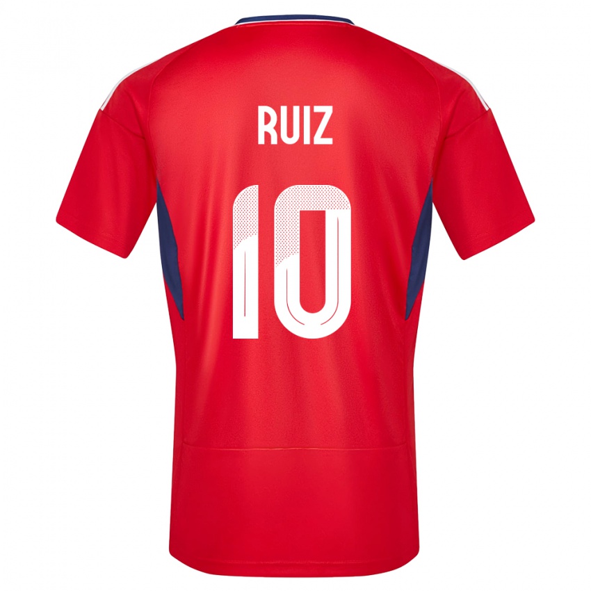 Damen Costa Rica Bryan Ruiz #10 Rot Heimtrikot Trikot 24-26 T-Shirt Österreich