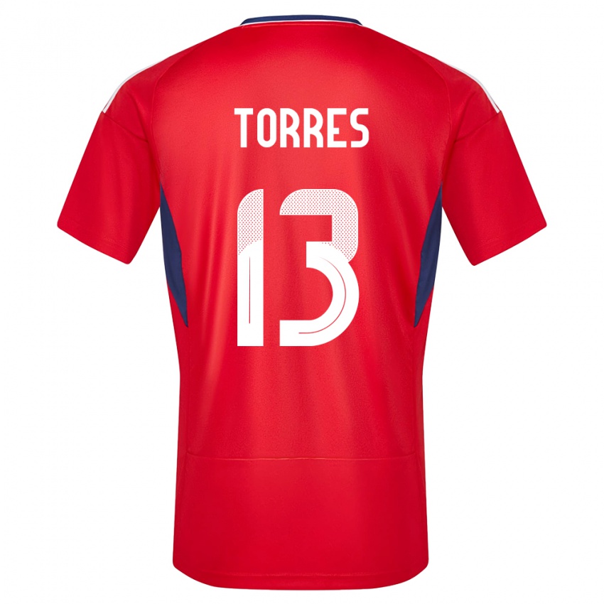 Damen Costa Rica Gerson Torres #13 Rot Heimtrikot Trikot 24-26 T-Shirt Österreich
