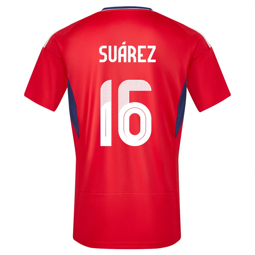 Damen Costa Rica Aaron Suarez #16 Rot Heimtrikot Trikot 24-26 T-Shirt Österreich