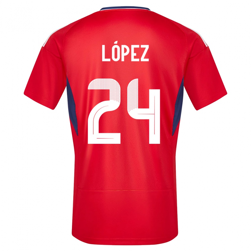 Damen Costa Rica Douglas Lopez #24 Rot Heimtrikot Trikot 24-26 T-Shirt Österreich