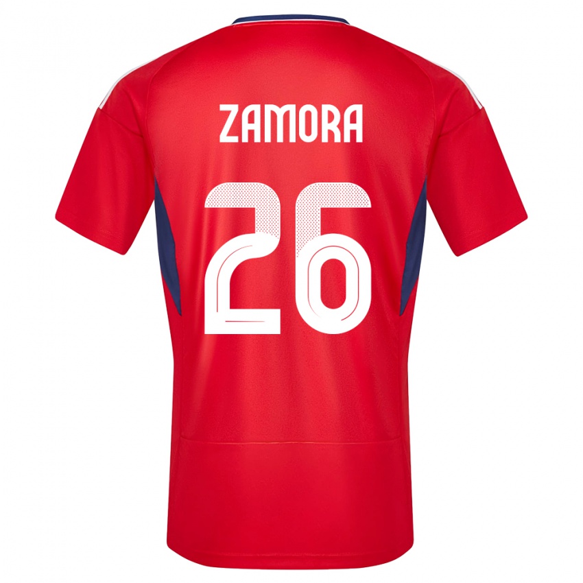 Damen Costa Rica Alvaro Zamora #26 Rot Heimtrikot Trikot 24-26 T-Shirt Österreich