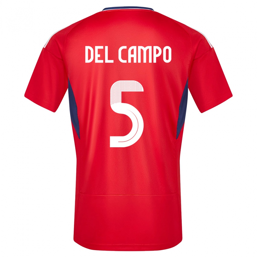 Damen Costa Rica Valeria Del Campo #5 Rot Heimtrikot Trikot 24-26 T-Shirt Österreich
