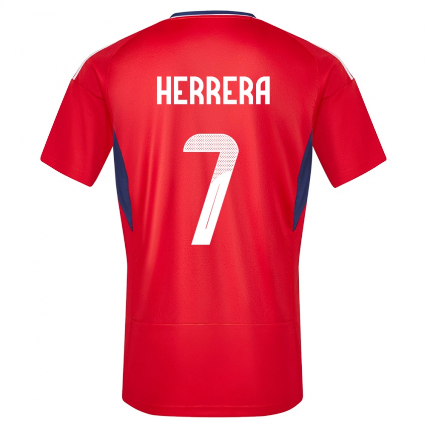 Damen Costa Rica Melissa Herrera #7 Rot Heimtrikot Trikot 24-26 T-Shirt Österreich