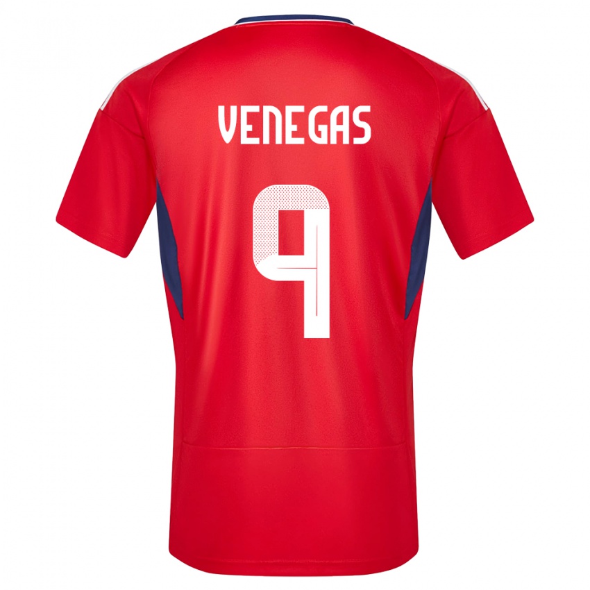 Damen Costa Rica Carolina Venegas #9 Rot Heimtrikot Trikot 24-26 T-Shirt Österreich