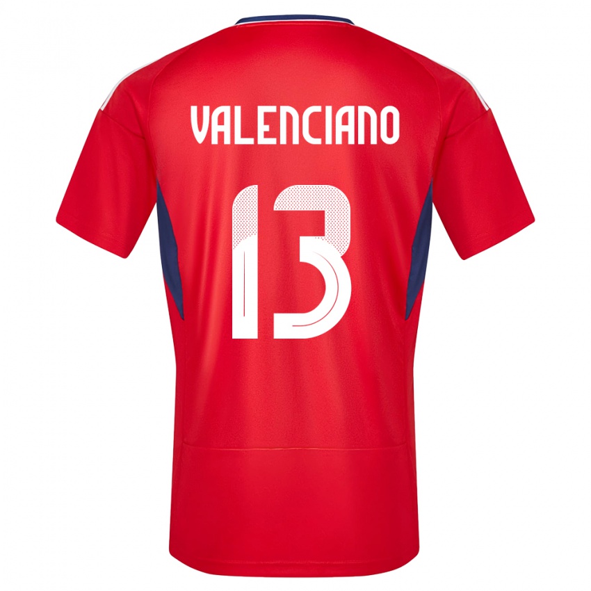 Damen Costa Rica Emilie Valenciano #13 Rot Heimtrikot Trikot 24-26 T-Shirt Österreich