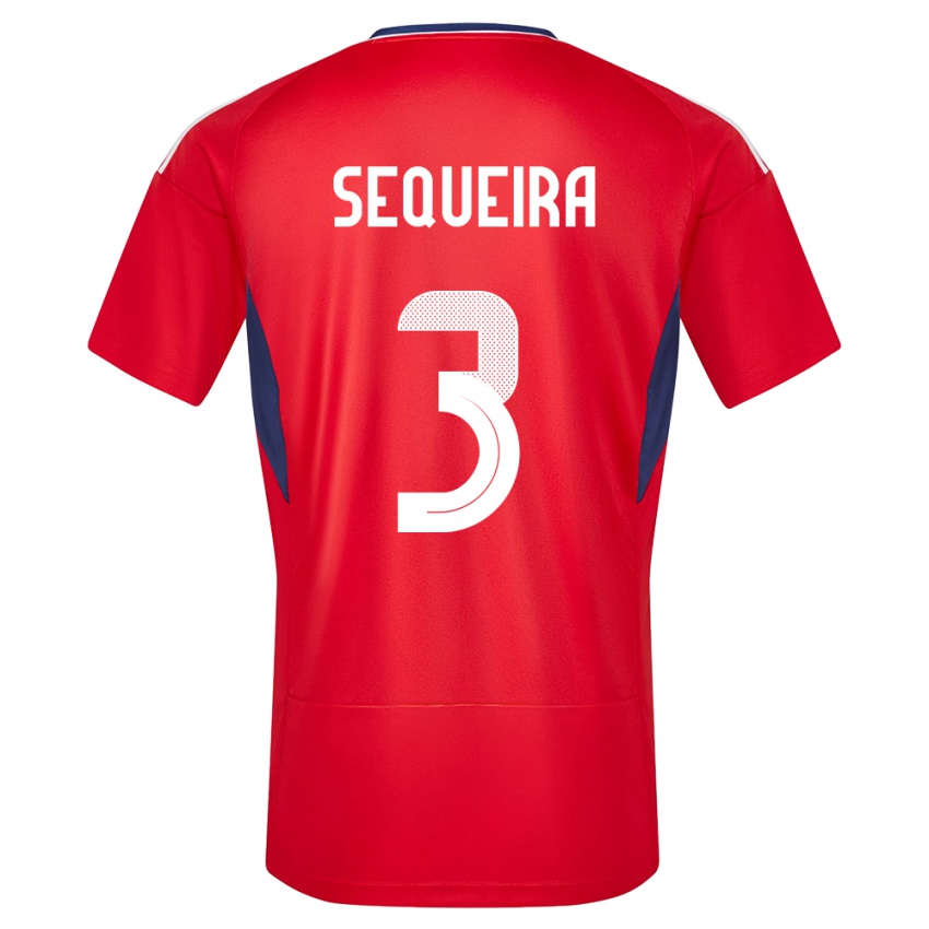 Damen Costa Rica Douglas Sequeira #3 Rot Heimtrikot Trikot 24-26 T-Shirt Österreich