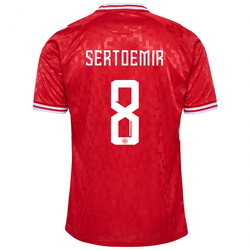 Damen Dänemark Zidan Sertdemir #8 Rot Heimtrikot Trikot 24-26 T-Shirt Österreich
