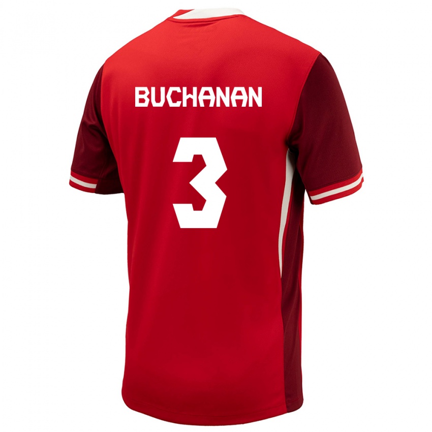 Damen Kanada Kadeisha Buchanan #3 Rot Heimtrikot Trikot 24-26 T-Shirt Österreich