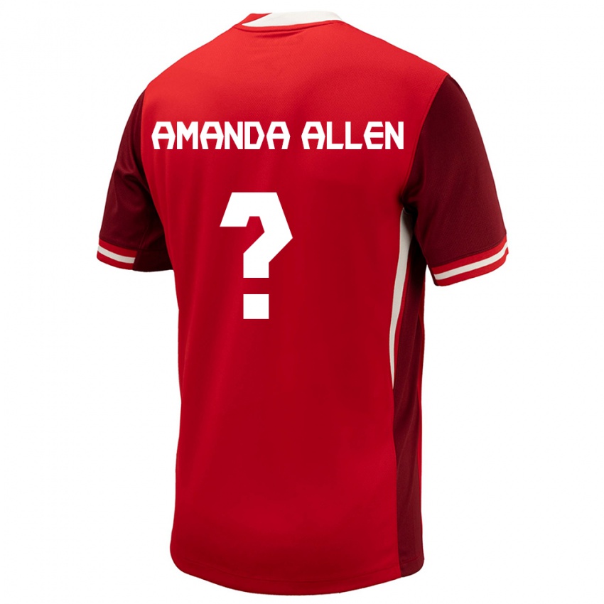 Damen Kanada Amanda Allen #0 Rot Heimtrikot Trikot 24-26 T-Shirt Österreich