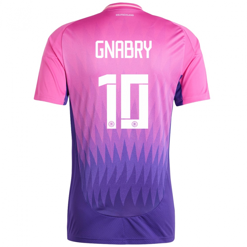 Damen Deutschland Serge Gnabry #10 Pink Lila Auswärtstrikot Trikot 24-26 T-Shirt Österreich