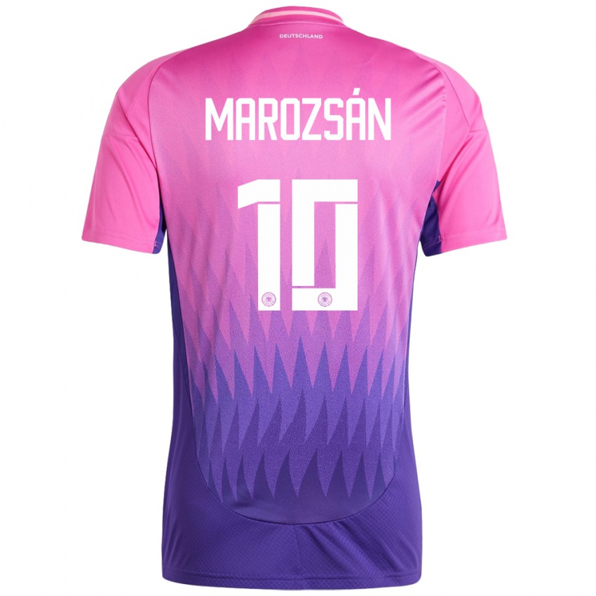 Damen Deutschland Dzsenifer Marozsan #10 Pink Lila Auswärtstrikot Trikot 24-26 T-Shirt Österreich