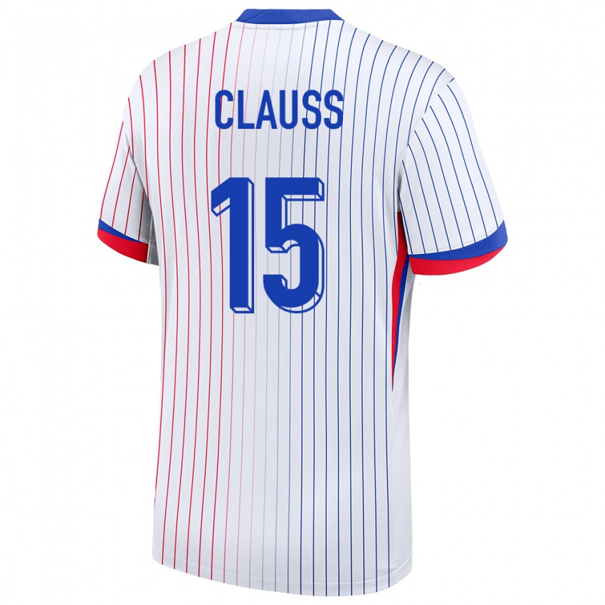 Damen Frankreich Jonathan Clauss #15 Weiß Auswärtstrikot Trikot 24-26 T-Shirt Österreich