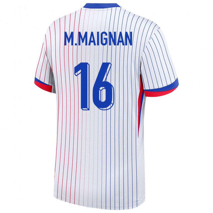 Damen Frankreich Mike Maignan #16 Weiß Auswärtstrikot Trikot 24-26 T-Shirt Österreich