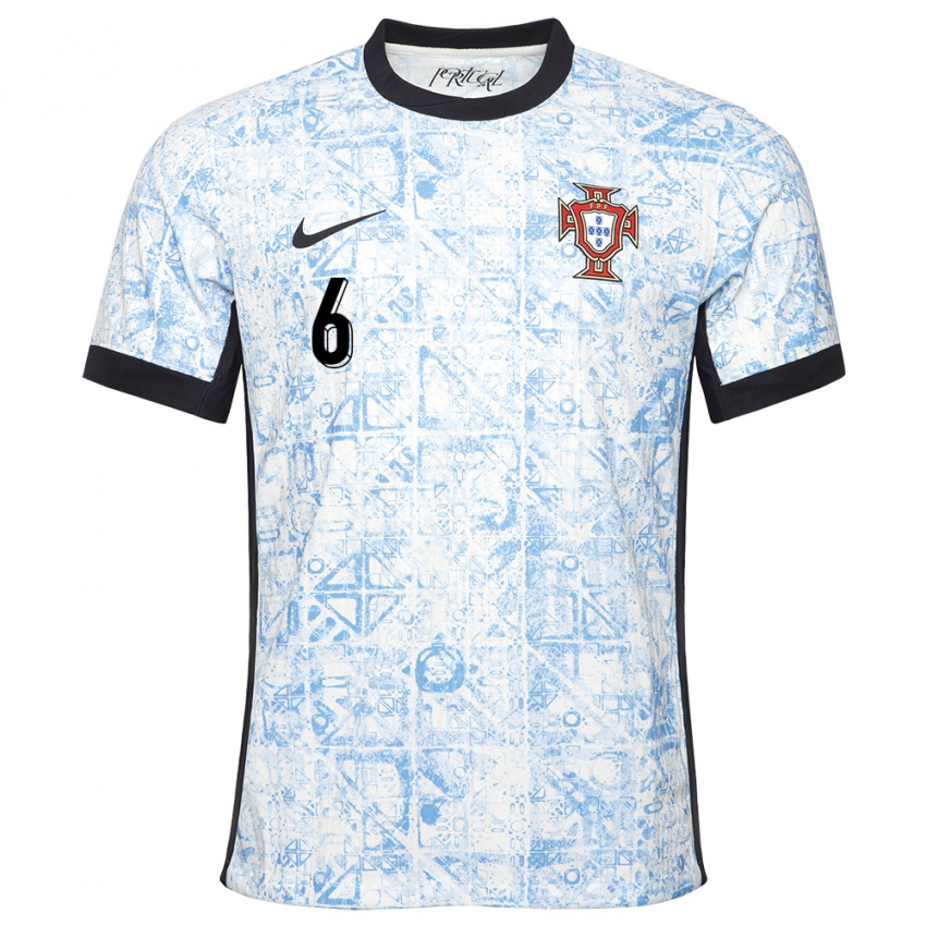 Damen Portugal Joao Palhinha #6 Cremeblau Auswärtstrikot Trikot 24-26 T-Shirt Österreich