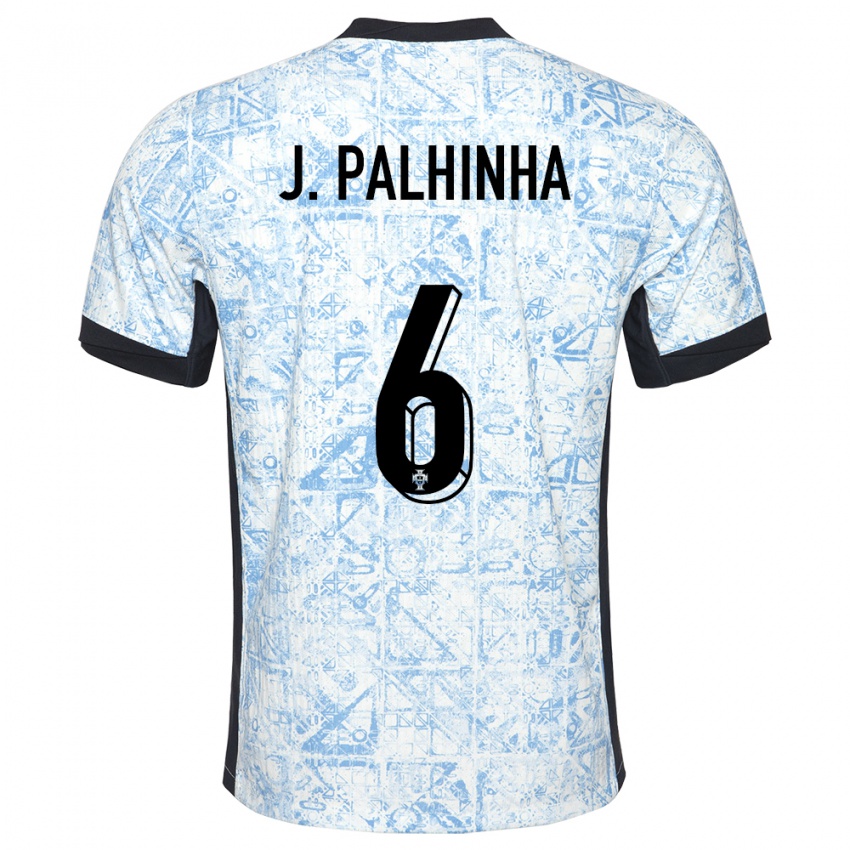 Damen Portugal Joao Palhinha #6 Cremeblau Auswärtstrikot Trikot 24-26 T-Shirt Österreich