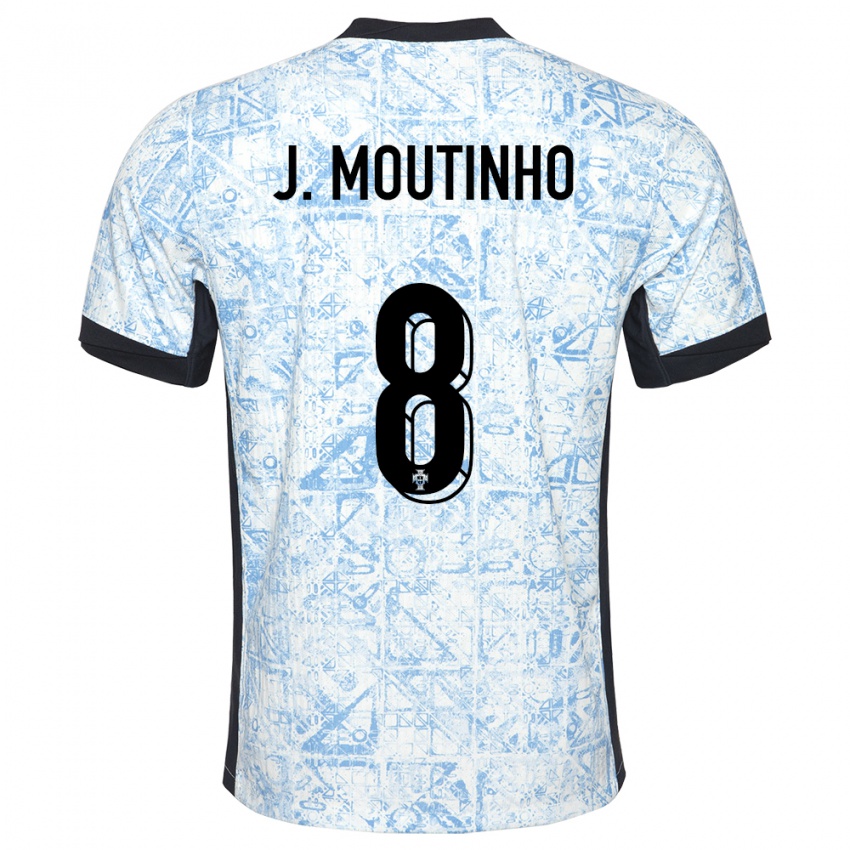 Damen Portugal Joao Moutinho #8 Cremeblau Auswärtstrikot Trikot 24-26 T-Shirt Österreich