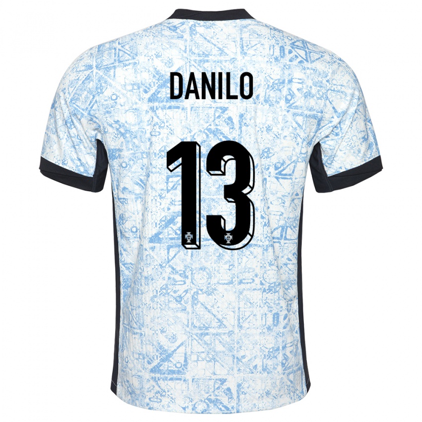 Damen Portugal Danilo Pereira #13 Cremeblau Auswärtstrikot Trikot 24-26 T-Shirt Österreich