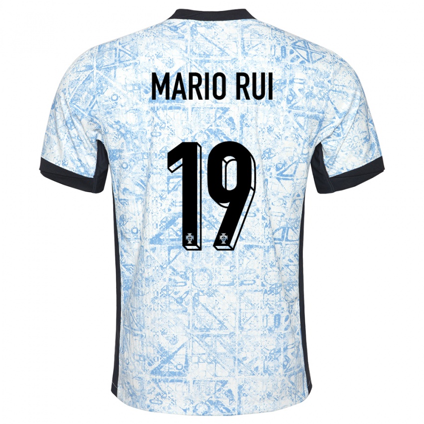 Damen Portugal Mario Rui #19 Cremeblau Auswärtstrikot Trikot 24-26 T-Shirt Österreich