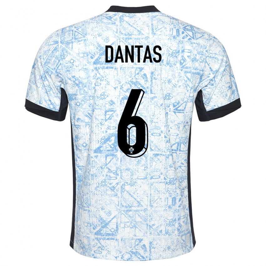 Damen Portugal Tiago Dantas #6 Cremeblau Auswärtstrikot Trikot 24-26 T-Shirt Österreich