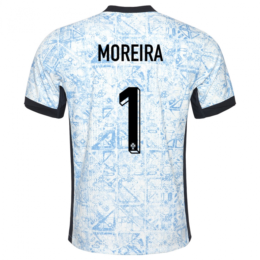 Damen Portugal Andre Moreira #1 Cremeblau Auswärtstrikot Trikot 24-26 T-Shirt Österreich