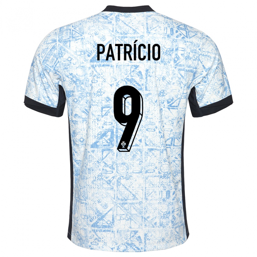 Damen Portugal Nuno Patricio #9 Cremeblau Auswärtstrikot Trikot 24-26 T-Shirt Österreich