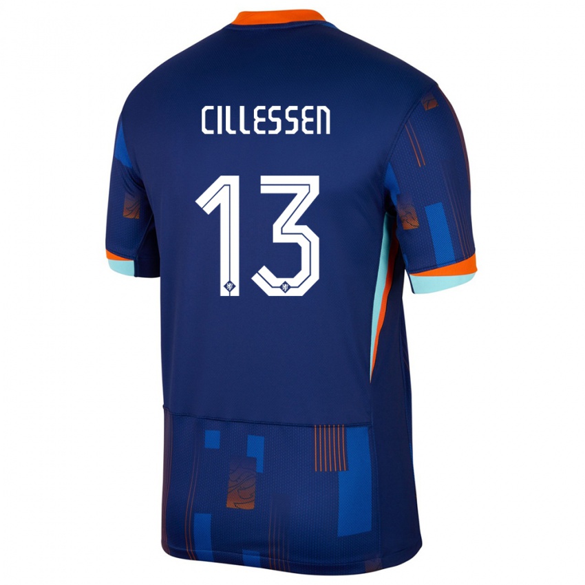 Damen Niederlande Jasper Cillessen #13 Blau Auswärtstrikot Trikot 24-26 T-Shirt Österreich