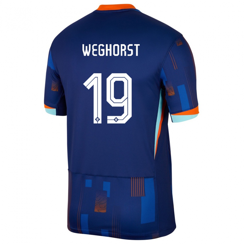 Damen Niederlande Wout Weghorst #19 Blau Auswärtstrikot Trikot 24-26 T-Shirt Österreich