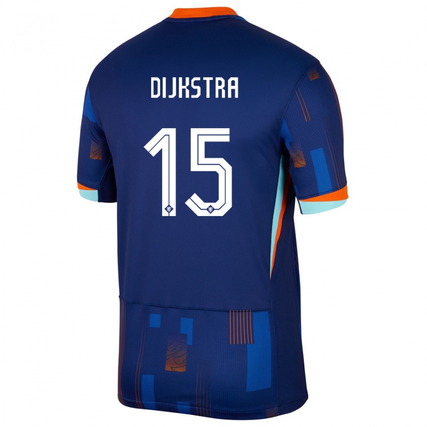 Damen Niederlande Caitlin Dijkstra #15 Blau Auswärtstrikot Trikot 24-26 T-Shirt Österreich