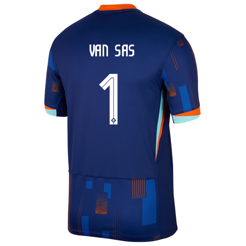Damen Niederlande Mikki Van Sas #1 Blau Auswärtstrikot Trikot 24-26 T-Shirt Österreich