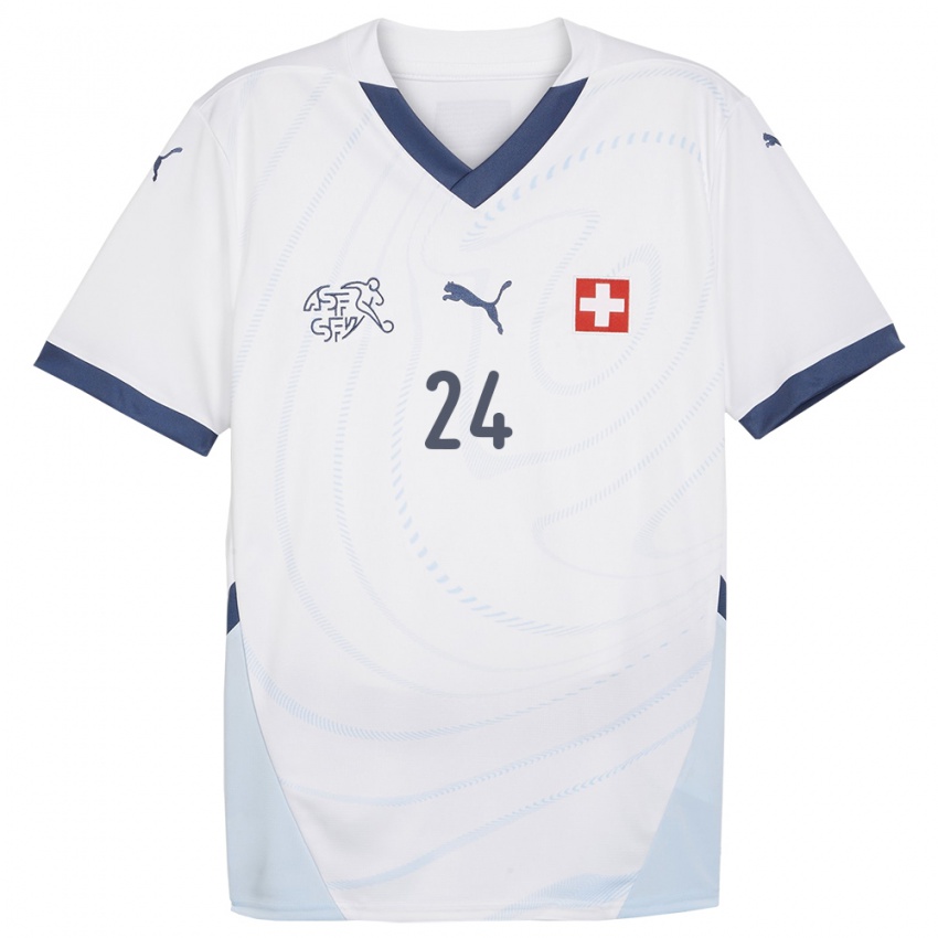 Damen Schweiz Becir Omeragic #24 Weiß Auswärtstrikot Trikot 24-26 T-Shirt Österreich