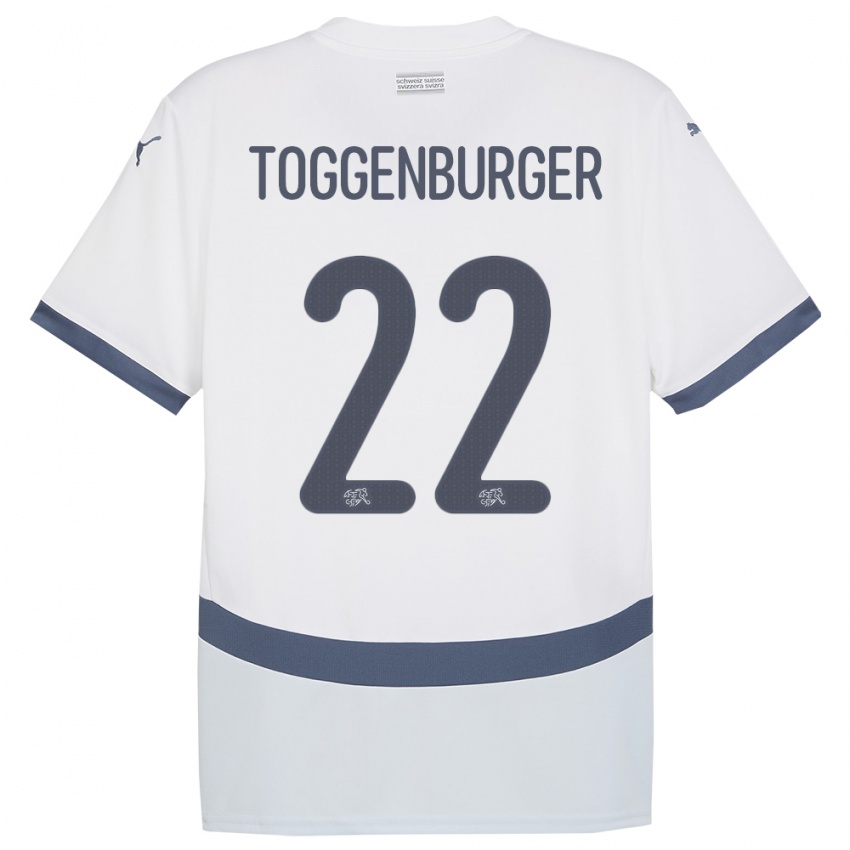 Damen Schweiz Nando Toggenburger #22 Weiß Auswärtstrikot Trikot 24-26 T-Shirt Österreich