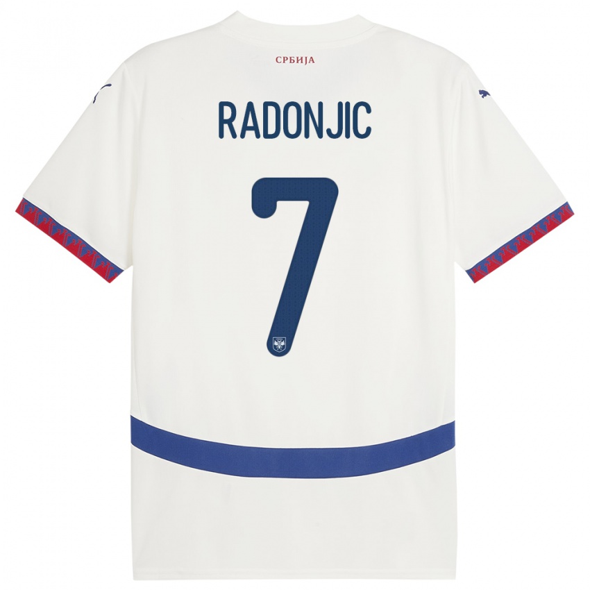 Damen Serbien Nemanja Radonjic #7 Weiß Auswärtstrikot Trikot 24-26 T-Shirt Österreich