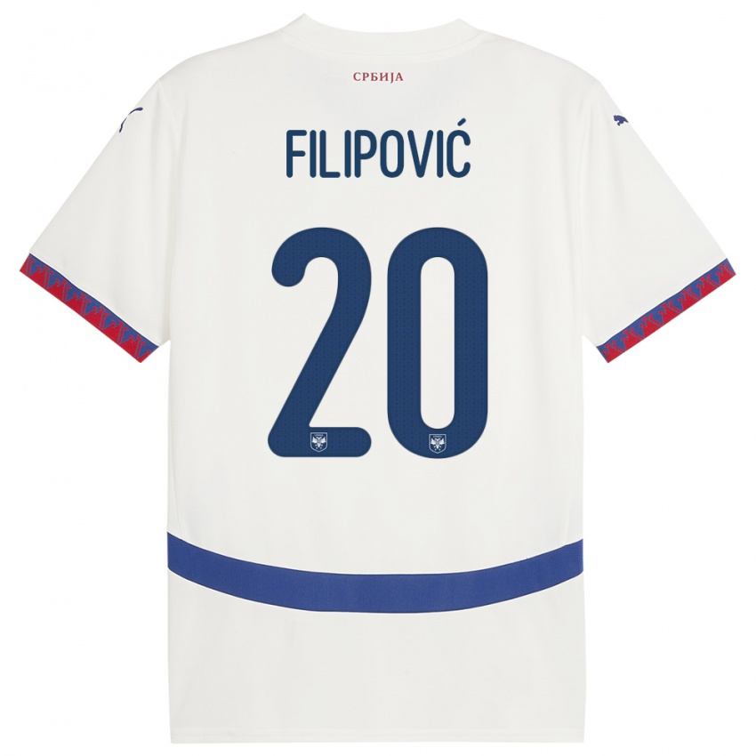 Damen Serbien Tijana Filipovic #20 Weiß Auswärtstrikot Trikot 24-26 T-Shirt Österreich