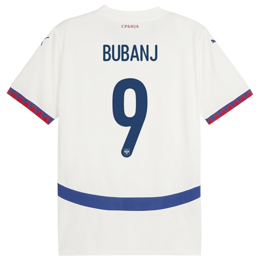 Damen Serbien Mateja Bubanj #9 Weiß Auswärtstrikot Trikot 24-26 T-Shirt Österreich