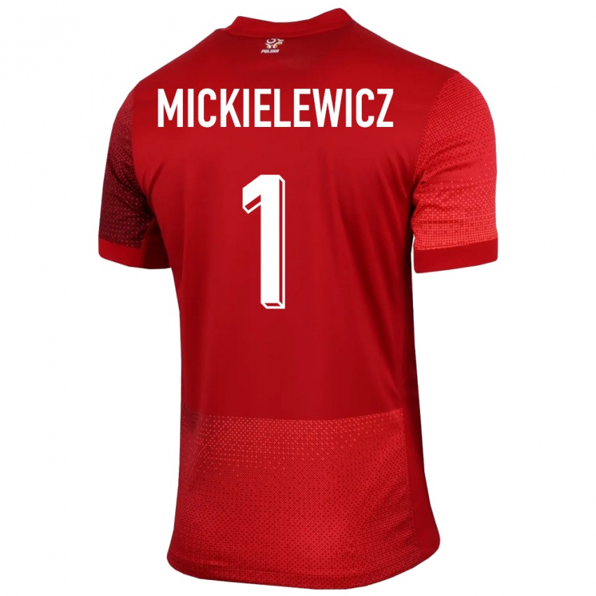 Damen Polen Aleksander Mickielewicz #1 Rot Auswärtstrikot Trikot 24-26 T-Shirt Österreich