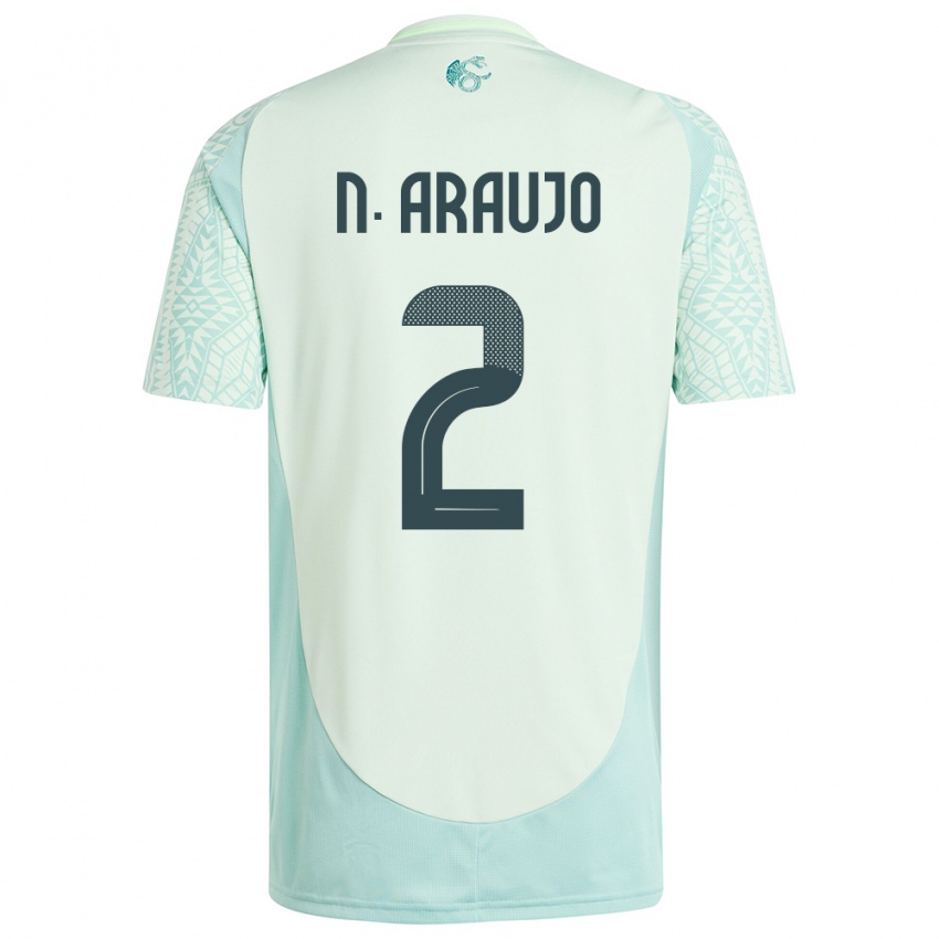 Damen Mexiko Nestor Araujo #2 Leinengrün Auswärtstrikot Trikot 24-26 T-Shirt Österreich